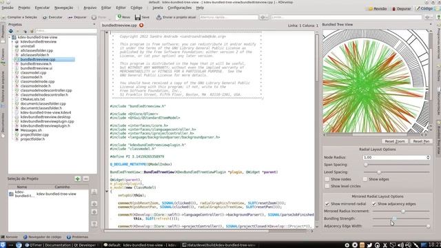 Hierarchical Edge Bundles In KDevelop