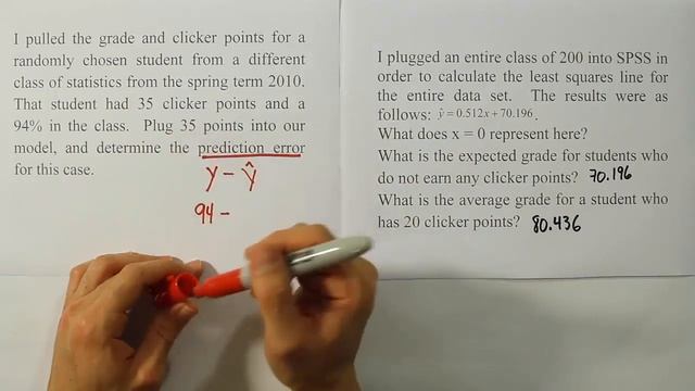 Determining the prediction error when using a least squares regression model смотреть онлайн