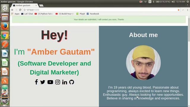 My own Portfolio| Flask(Python) Web Application смотреть онлайн