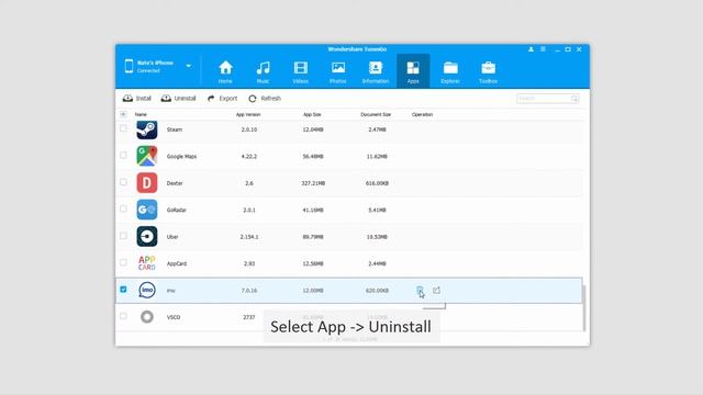 Uninstall Apps On IOS Devices With One Click |TunesGo For IOS
