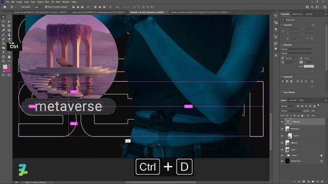 Typography Sci-fi Metaverse Concept - Tutorial Photoshop CC 2022 смотреть онлайн