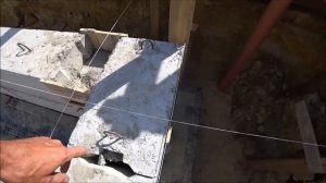 укладка бетонных блоков фбс в фундамент+армопояс.