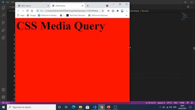 @Media Query in CSS in Urdu/Hindi смотреть онлайн