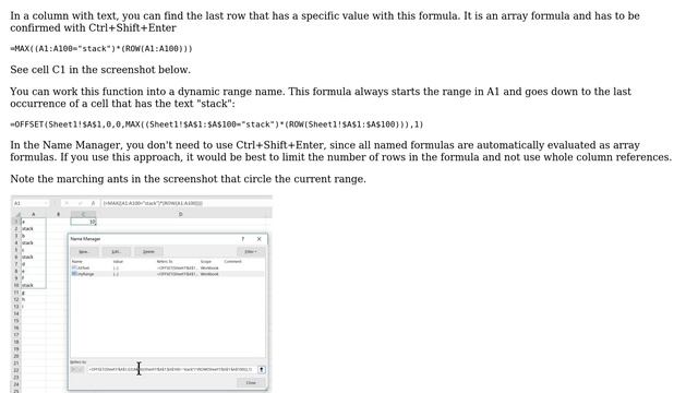 Excel Formula, Get Last Row where Range is dynamic (2 Solutions!!) смотреть онлайн