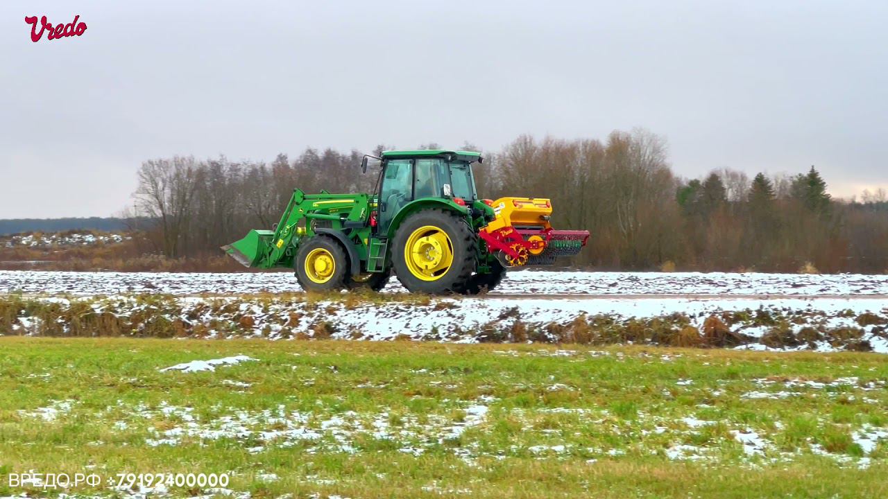 John Deere + Vredo луговые сеялки для пастбищ и сенокосов смотреть онлайн
