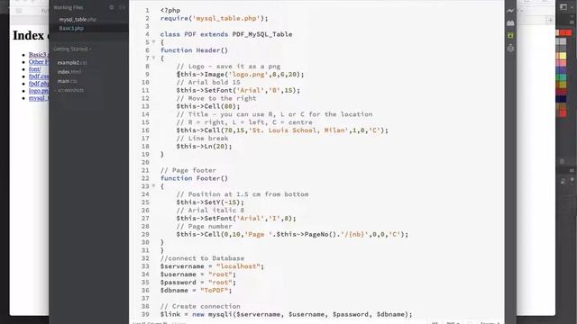 MySQL to PDF Using PHP смотреть онлайн