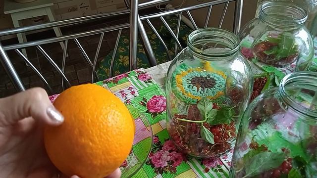 #вкуснейший компот из красной смородины, апельсина и мяты. смотреть онлайн