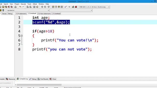 If else statement in C | Syntax and Examples of if else statement. смотреть онлайн