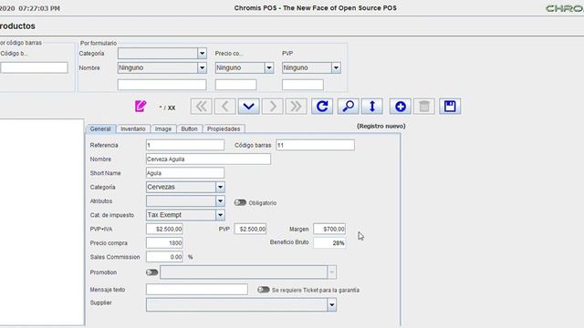 Chromis Tutorial Creación Producto смотреть онлайн