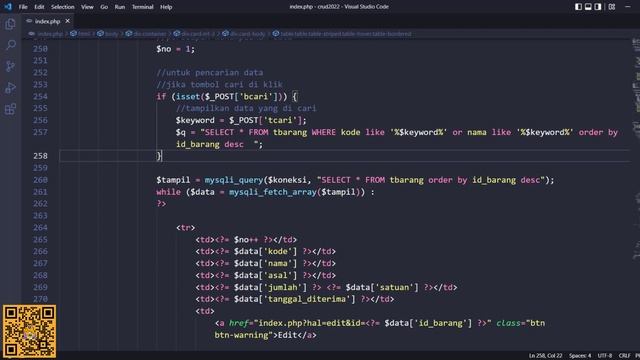 #9 - Pencarian Data | CRUD PHP & MySQL + Bootstrap 5 dalam 1 halaman смотреть онлайн
