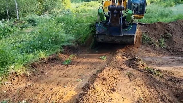 Строительство пруда,Часть 2 Планировка земли ! смотреть онлайн
