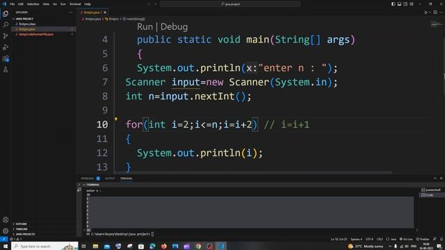 Java program to print even and odd numbers using for loop tutorial смотреть онлайн