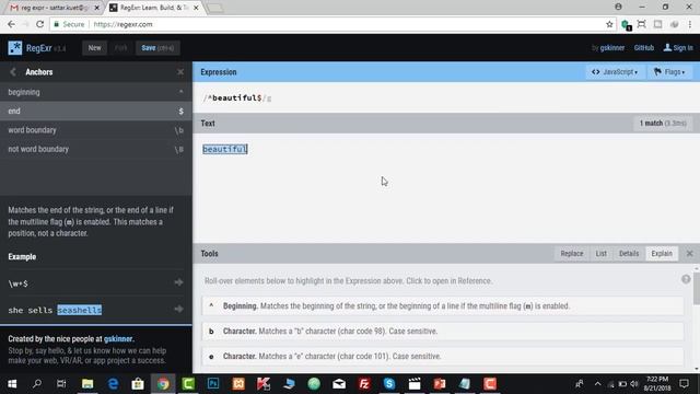 Part2 : Quantifier, positive look ahead, beginning, ending, Password validation. смотреть онлайн
