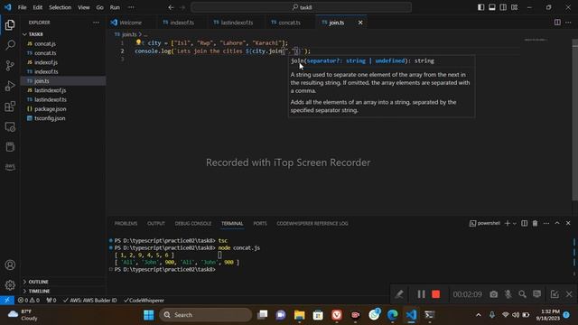 Join Function Typescript смотреть онлайн