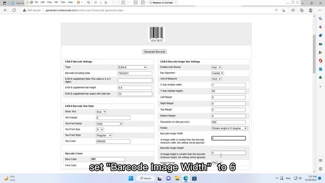 Free Online EAN-8 Barcode Image Generator смотреть онлайн