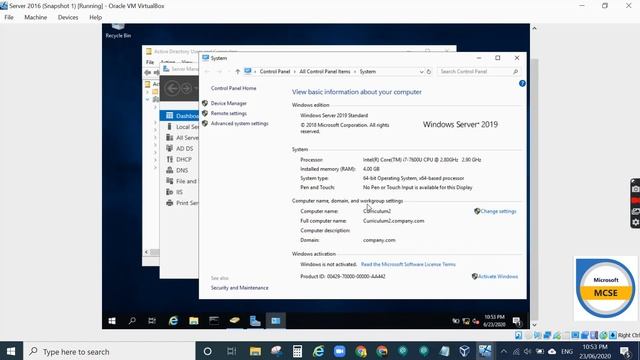 How to Join Windows10 to Domain in Oracle VM Virtual Box смотреть онлайн