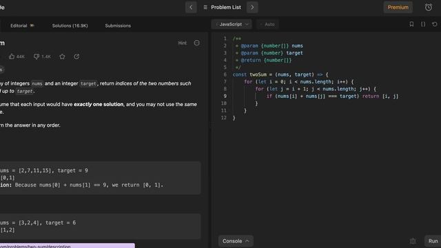 LeetCode - 1. Two Sum, Javascript смотреть онлайн