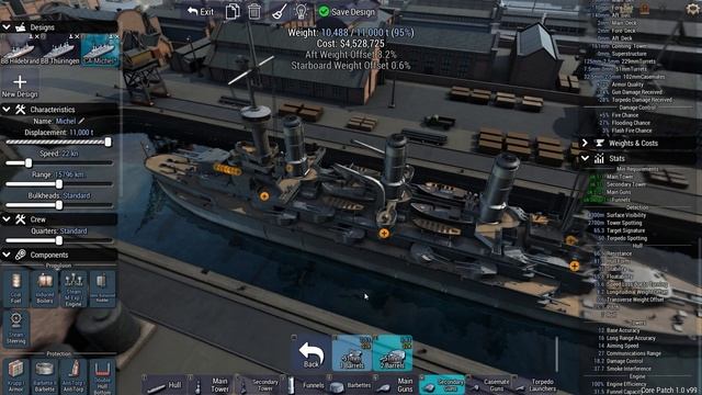 Ultimate Admiral: Dreadnoughts. Кампания 1900-го года за Германскую империю. #1 "Создаём флот" смотреть онлайн