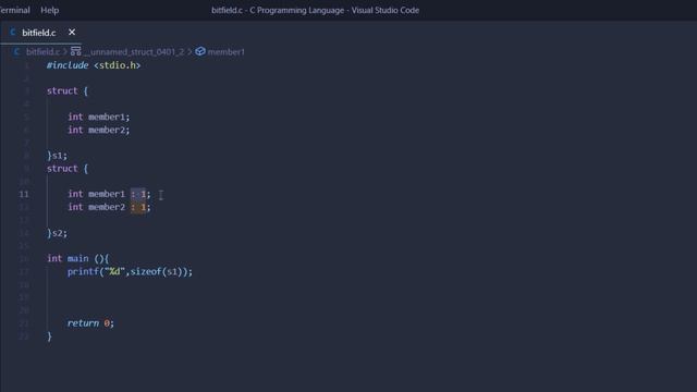 Bit fields in C Programming language смотреть онлайн
