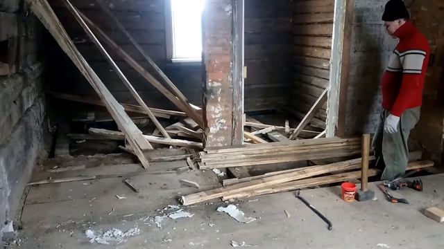 Теплый пол по грунту. Часть 1 демонтаж деревянных полов смотреть онлайн