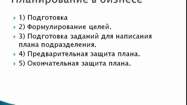 Планирование в бизнесе. Инструменты планирования.