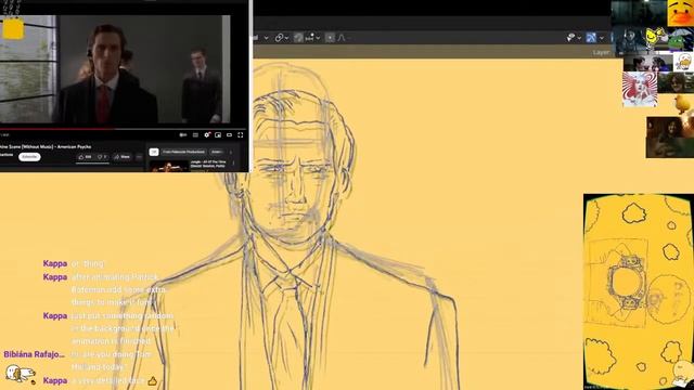 ANIMATING Patrick bateman continues! ~ chill art stream смотреть онлайн