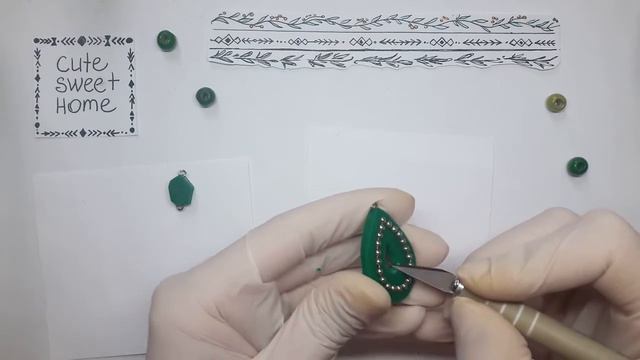 Fancy Green Sparkles Earrings ⭐ Polymer Clay Ideas смотреть онлайн