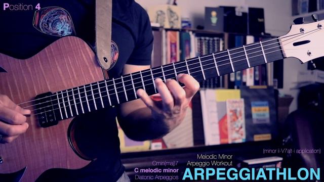 Arpeggiathlon - Melodic Minor Arpeggio Workout (minor ii-V7alt-i application) смотреть онлайн