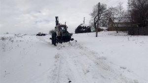 Экскаватор ЭО 2621 ЮМЗ ТРАКТОР ЧИСТКА СНЕГА ЗИМА 19.02.2023 Excavator EO 2621 SNOW CLEANING WINTER