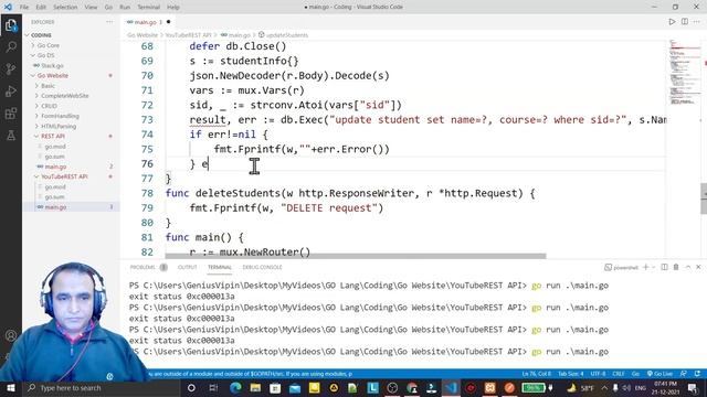 Golang REST API with Mux and MySQL - Part 3 | Golang REST PUT API | Dr Vipin Classes смотреть онлайн