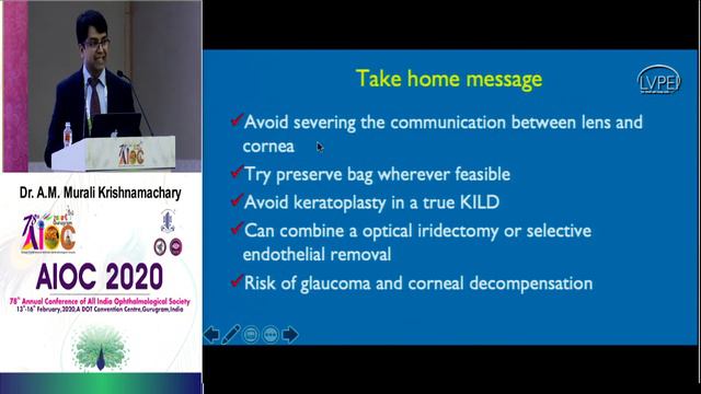 AIOC2020 IC420 T2 Dr A M MURALI KRISHNAMACHARY Surgical management of complex subluxated lens смотреть онлайн