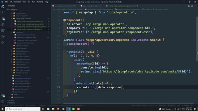 45. RxJS MergeMap Operator. Learn Higher Order Mapping MergeMap Transformation Operator - RxJS смотреть онлайн
