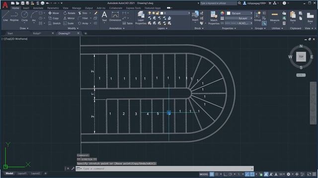 AUTOCAD 2D || GEOMETRICAL HALF TURN STAIR смотреть онлайн