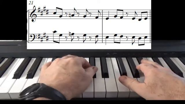 Piano lesson: Moderately Alpha, Foxtrot Charlie (the C#m section) смотреть онлайн