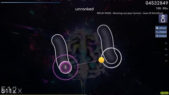 Osu! | Osu!standard | Teminite - State Of Mind [Rise] {Auto} (b20190401.2)