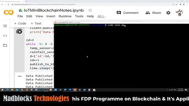 Part-2: Build your MIni Blockchain on your IoT data - BIT MESRA - ATAL FDP on Blockchain смотреть онлайн