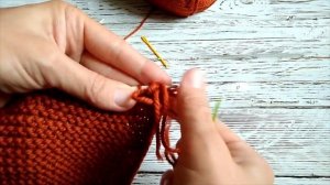 Закрытие петель платочной вязки.  Эластичный край.