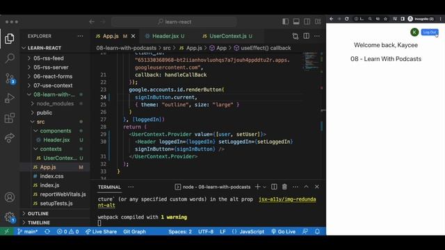 08. React Podcast Player App ft. OAuth Google Log In || Learn React Through Mini Projects смотреть онлайн