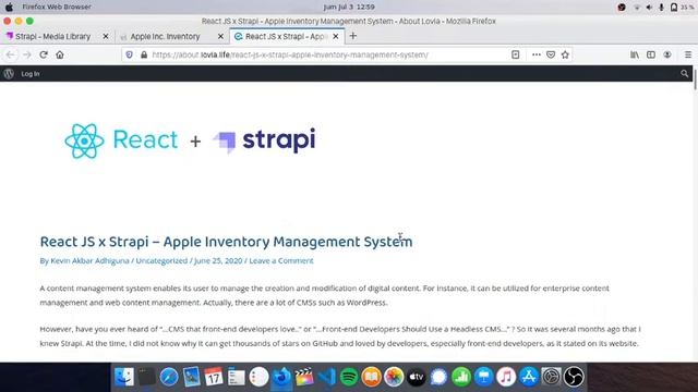 ReactJS Strapi - Apple Inventory Website смотреть онлайн