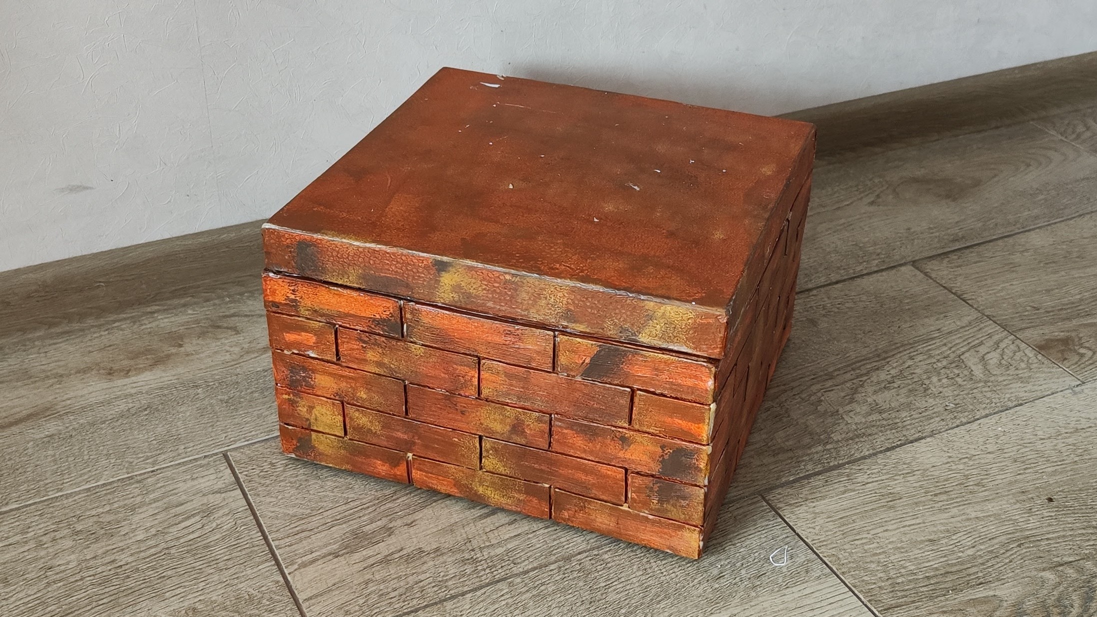 МК. Коробка "Кирпичная кладка" из картона. #223 смотреть онлайн