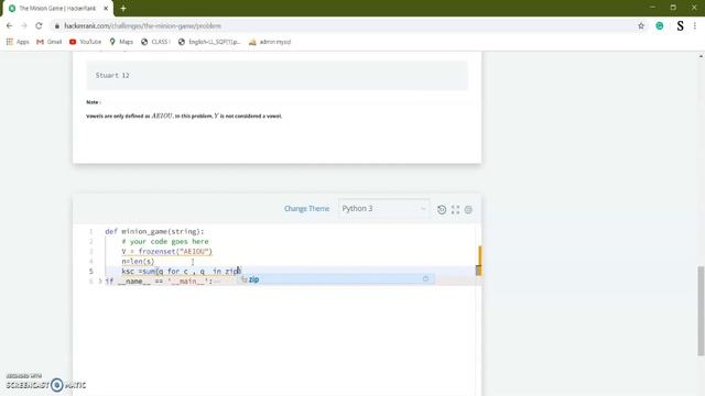 11. Python The Minion Game || Python || Hacker Rank || Code Initiative смотреть онлайн