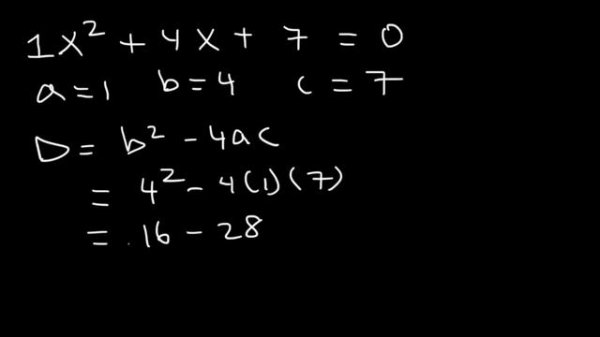How To Determine The Discriminant of a Quadratic Equation