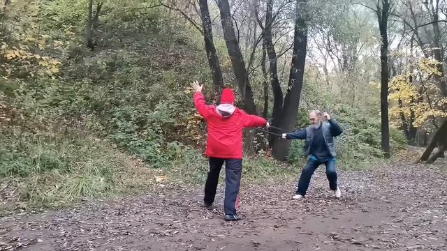 Методы владения мечом цзянь ворот Дракона даосской семьи. Парная работа смотреть онлайн