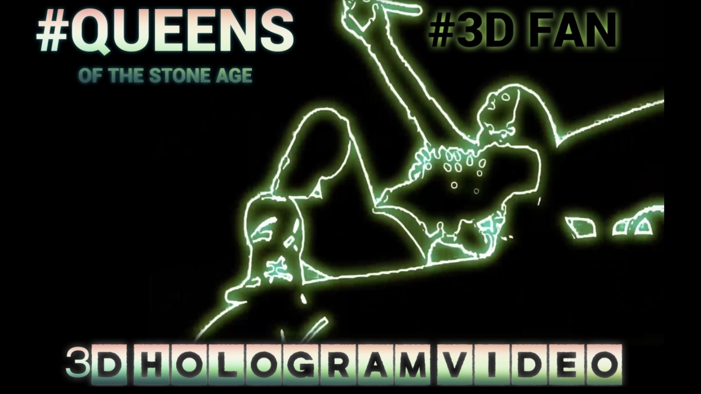 Queens Of The Stone Age. 3D голограмма. Для 3D вентилятора. #3dhologramfan #hologram #4K
