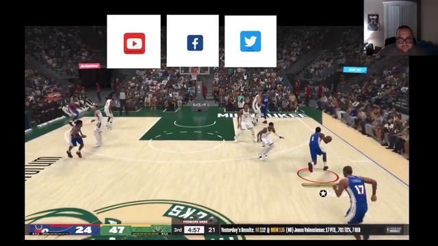 GamerRyan3587 new overlays Nba 2k24 Sixers vs Bucks my nba eras смотреть онлайн