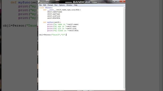 print name, age, uid and class in python language смотреть онлайн