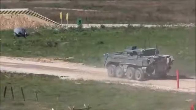 BTR K-17 "Bumerang" test fired of «Kornet» ATGM смотреть онлайн
