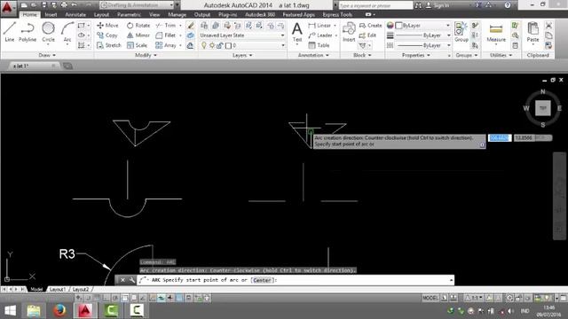 Belajar AutoCAD 10 Arc смотреть онлайн