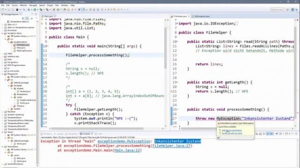 ? JAVA | Exceptions 08 - Eigene Exceptions