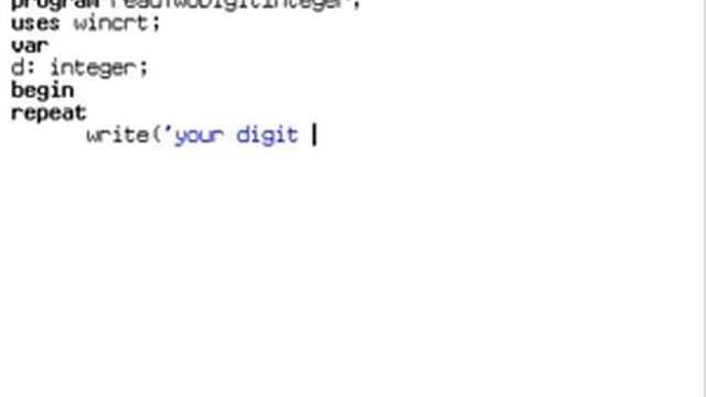 [Programming Exercise -- Pascal] Reading Two Digit Integer Program смотреть онлайн